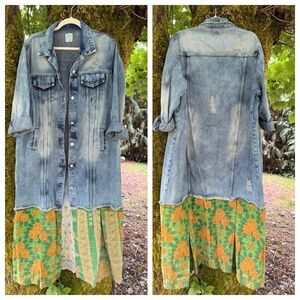 Kantha Bae Denim Duster Jacket